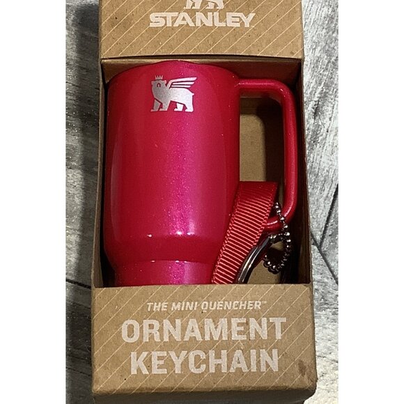 Stanley Water Bottle Keychain Christmas Tree Ornament Red - Picture 7 of 7